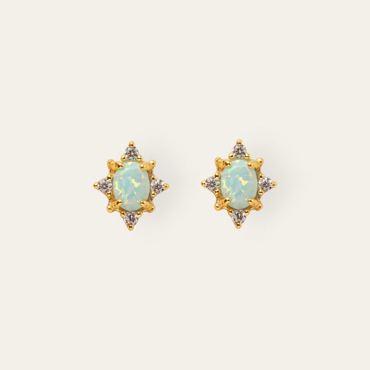 Opal Zircon Studs