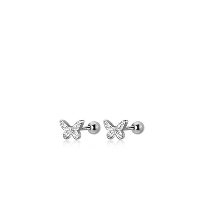 925 Sterling Silver Butterfly Earrings for Women Stud 925 Small Silver Earrings Jewelry Woman Earring Stud Silver 925