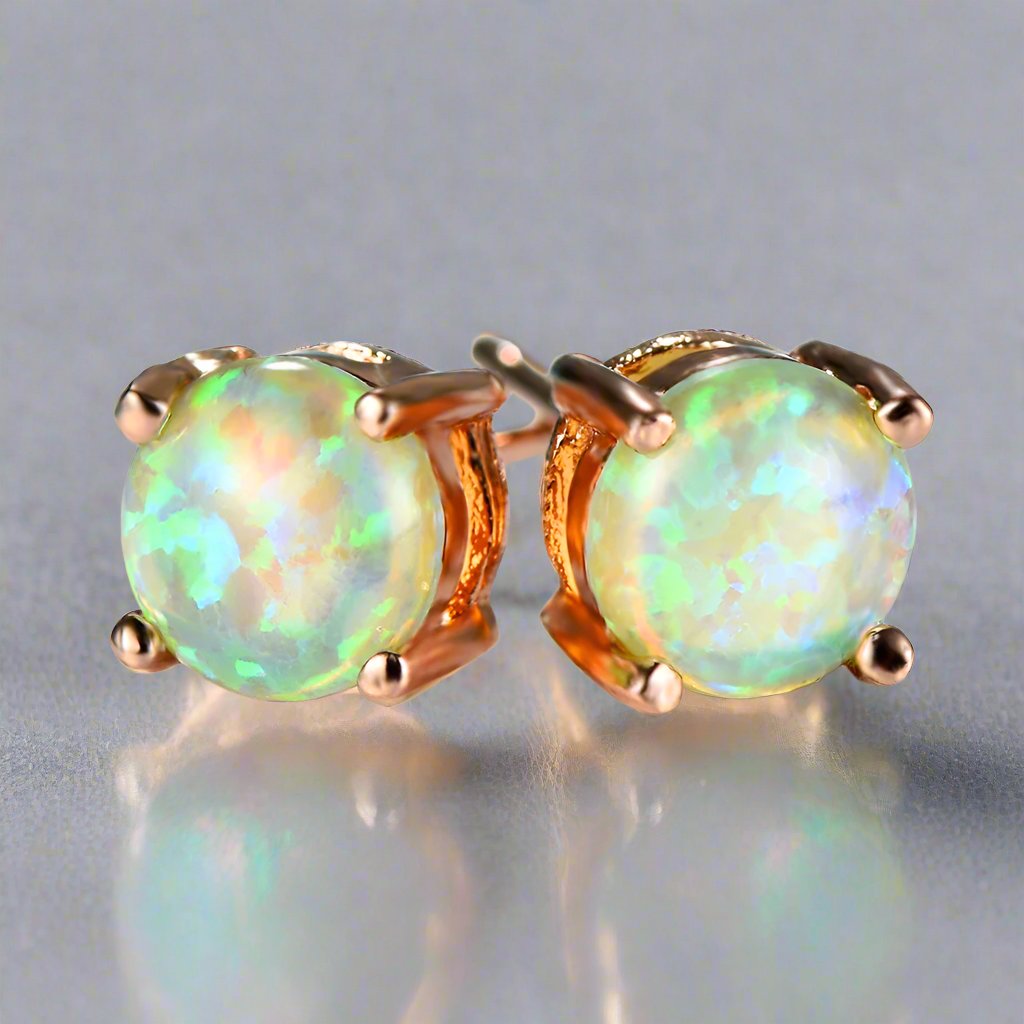 Opal Stud Earrings