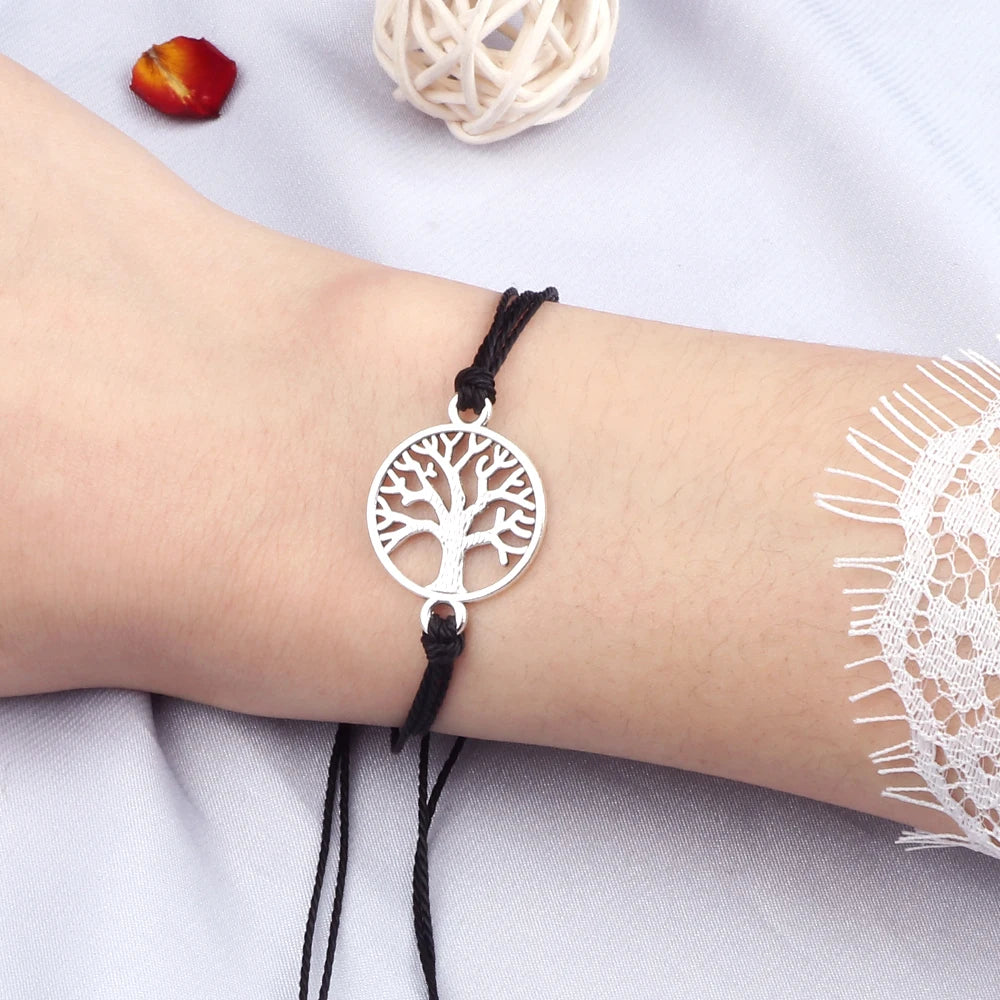 Tree of Life Bracelet for Women Men Multicolor Handmade Lucky Charm Braided Rope Friendship Bracelets Adjustable Jewelry Gifts