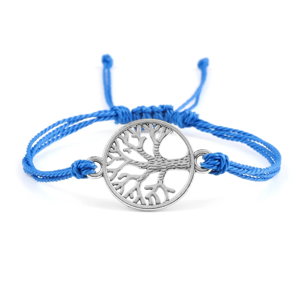 Tree of Life Bracelet for Women Men Multicolor Handmade Lucky Charm Braided Rope Friendship Bracelets Adjustable Jewelry Gifts