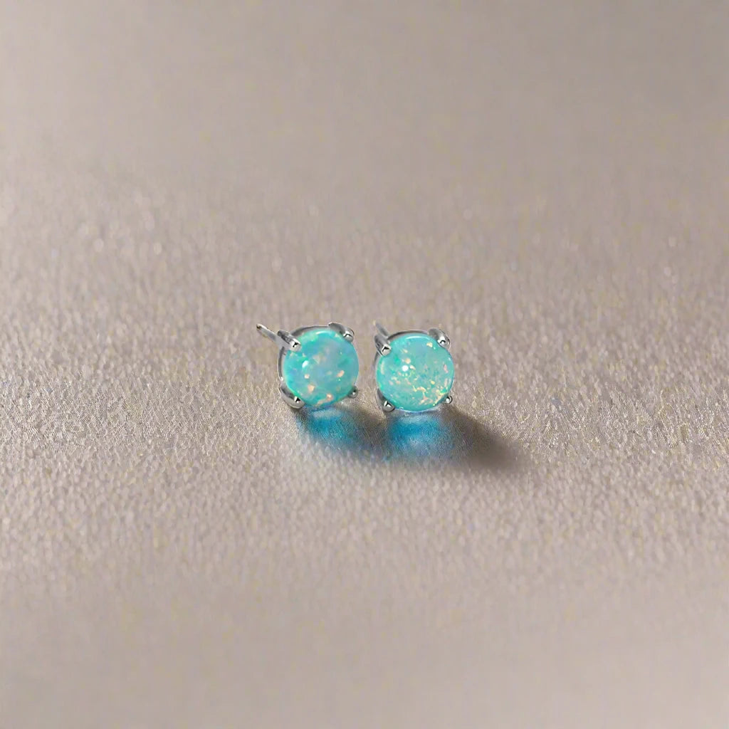 Luxury Opal Gemstone Studs