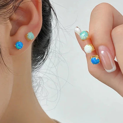 Luxury Opal Gemstone Studs