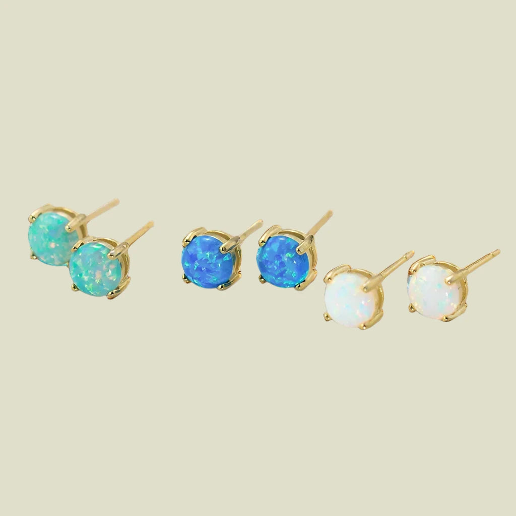 Luxury Opal Gemstone Studs