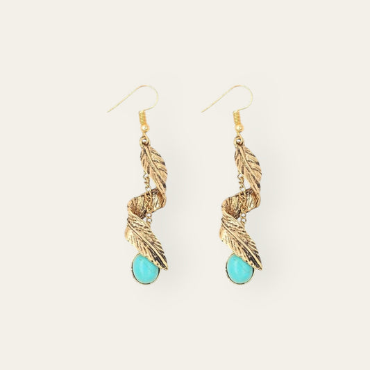 Leaf Turquoise Earrings