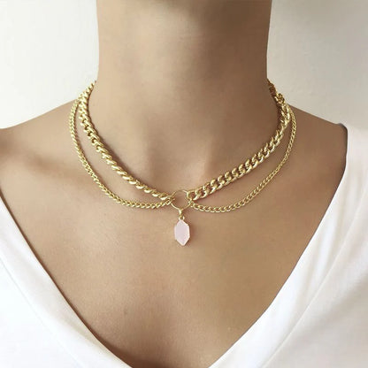 Bohemian Opal Stone Layered Necklace