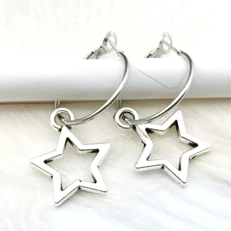 2020 New Creative Star Earrings Fashion Tremella Earrings Gifts for Women Gift Holiday Jewelry Cute Charm Little Hoop Earrings