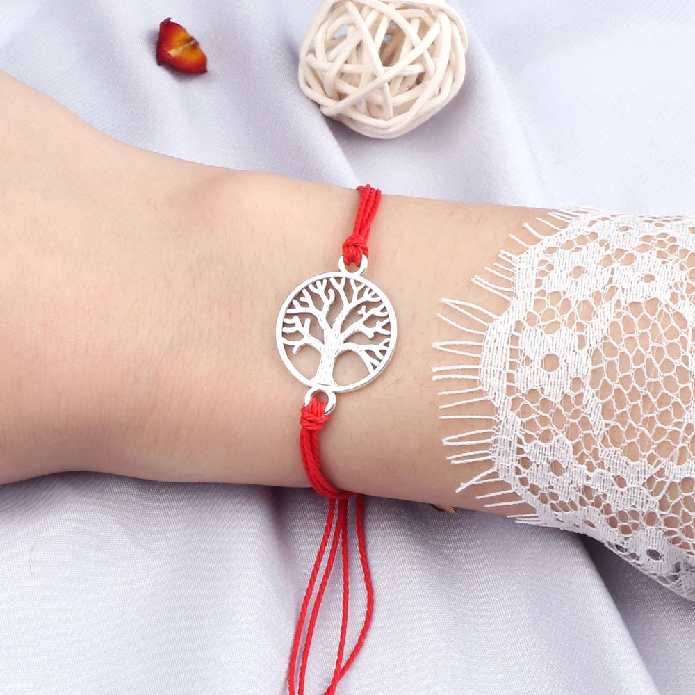 Tree of Life Bracelet for Women Men Multicolor Handmade Lucky Charm Braided Rope Friendship Bracelets Adjustable Jewelry Gifts