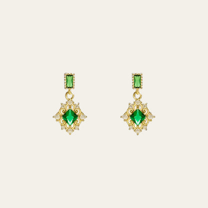 Green Crystal Earrings